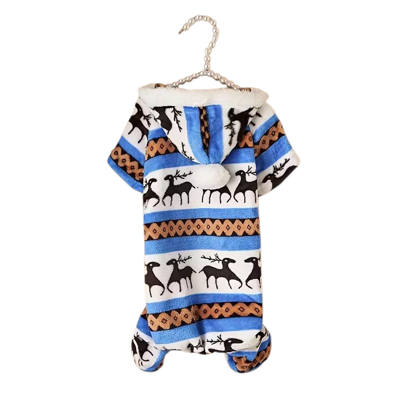 Christmas Reindeer Hooded Jumpsuit